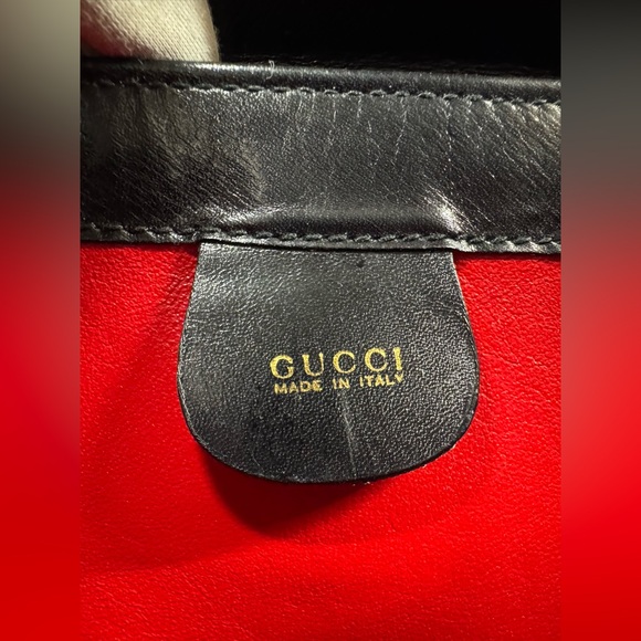 Vintage Gucci Black Calf Leather Shoulder Bag - Picture 11 of 15